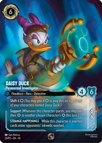 Daisy Duck Paranormal Investigator Store Championship Participant Disney Lorcana Promo Cards Lorcana card