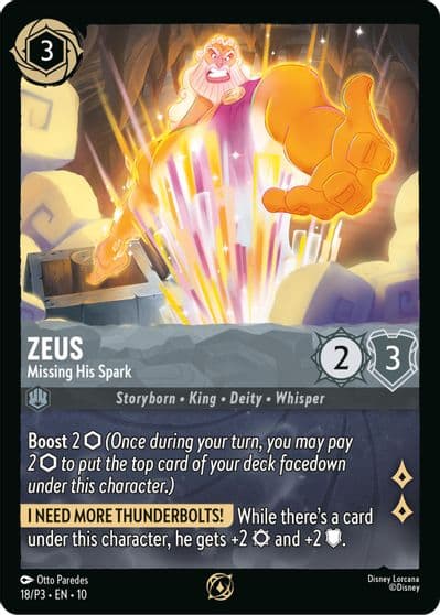 Zeus Missing His Spark Disney Lorcana Promo Cards Lorcana card