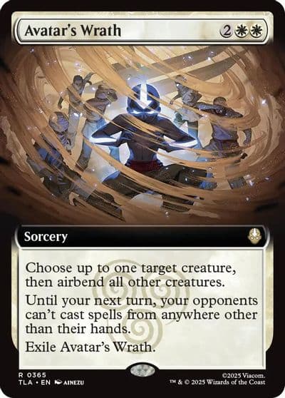 Avatars Wrath Extended Art Avatar: The Last Airbender Magic card