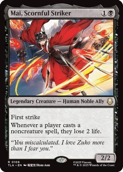 Mai Scornful Striker Avatar: The Last Airbender Magic card