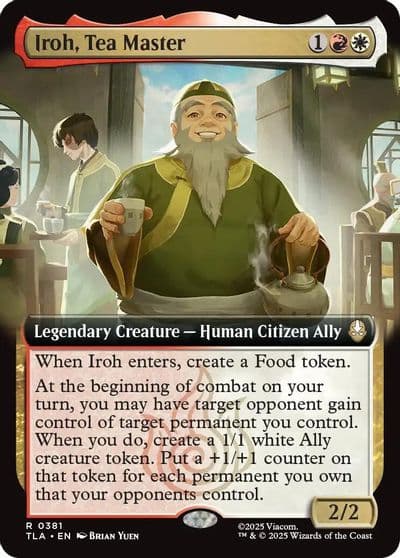 Iroh Tea Master Extended Art Avatar: The Last Airbender Magic card