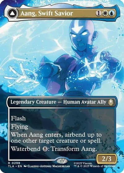 Aang Swift Savior 0298 Borderless Avatar: The Last Airbender Magic card