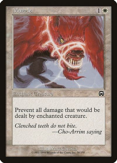Muzzle Mercadian Masques Magic card