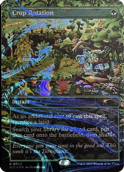 Crop Rotation Halo Foil Secret Lair Countdown Kit Magic card