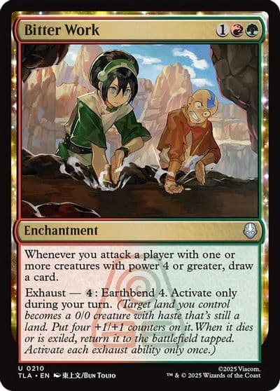 Bitter Work Avatar: The Last Airbender Magic card