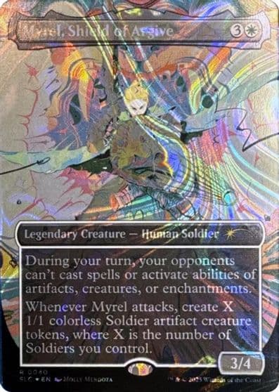 Myrel Shield of Argive Halo Foil Secret Lair Countdown Kit Magic card