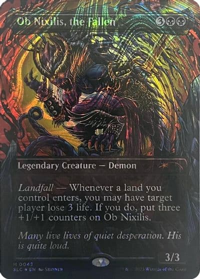 Ob Nixilis the Fallen Halo Foil Secret Lair Countdown Kit Magic card