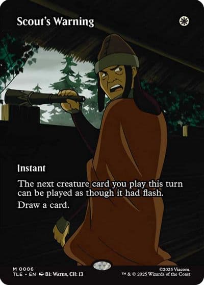 Scouts Warning Borderless Avatar: The Last Airbender: Eternal-Legal Magic card
