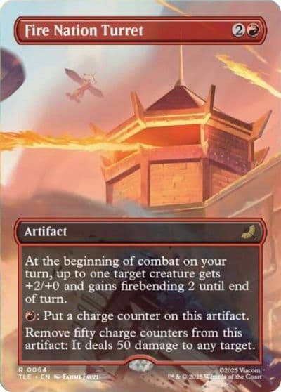 Fire Nation Turret Borderless Avatar: The Last Airbender: Eternal-Legal Magic card