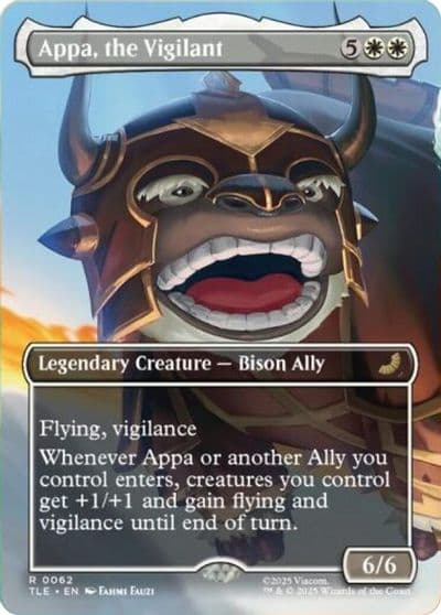 Appa the Vigilant Borderless Avatar: The Last Airbender: Eternal-Legal Magic card