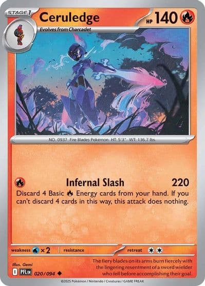 Ceruledge ME02: Phantasmal Flames Pokemon card