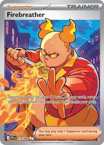 Firebreather ME02: Phantasmal Flames Pokemon card