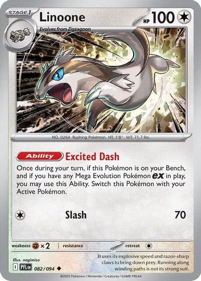 Linoone ME02: Phantasmal Flames Pokemon card