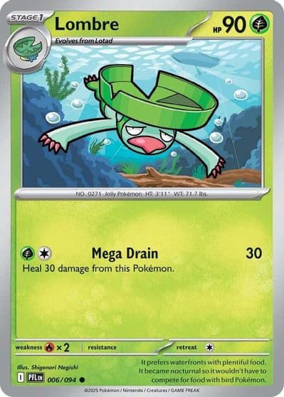 Lombre ME02: Phantasmal Flames Pokemon card