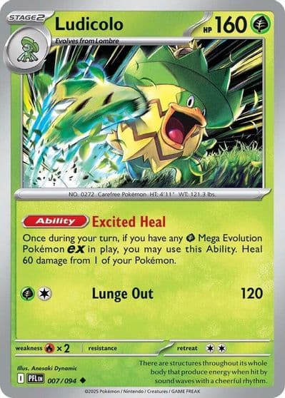 Ludicolo ME02: Phantasmal Flames Pokemon card