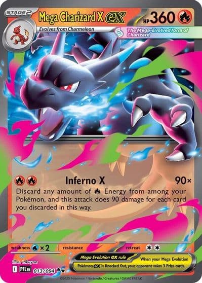 Mega Charizard X ex ME02: Phantasmal Flames Pokemon card
