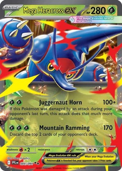 Mega Heracross ex ME02: Phantasmal Flames Pokemon card
