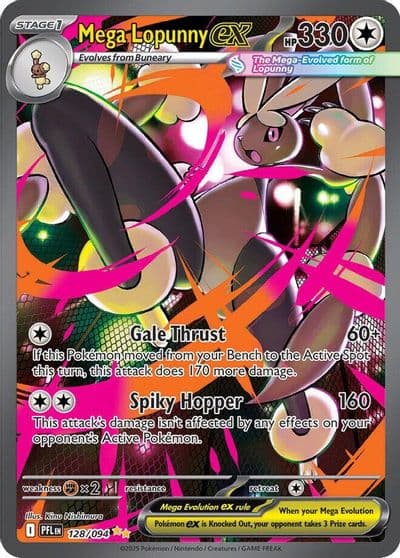 Mega Lopunny ex ME02: Phantasmal Flames Pokemon card