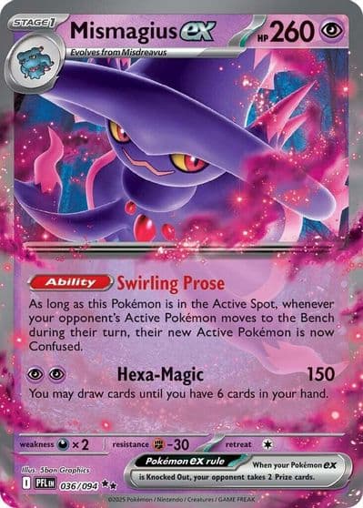 Mismagius ex ME02: Phantasmal Flames Pokemon card