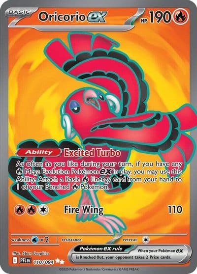 Oricorio ex ME02: Phantasmal Flames Pokemon card