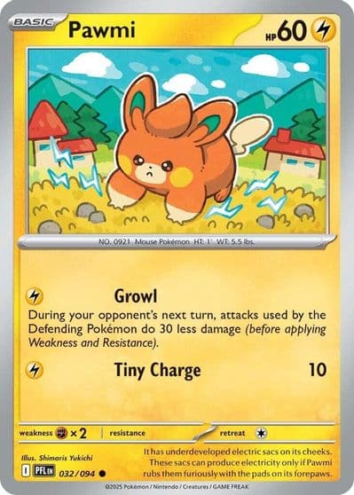 Pawmi ME02: Phantasmal Flames Pokemon card