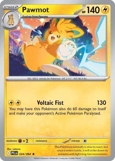 Pawmot ME02: Phantasmal Flames Pokemon card