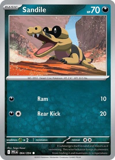 Sandile ME02: Phantasmal Flames Pokemon card
