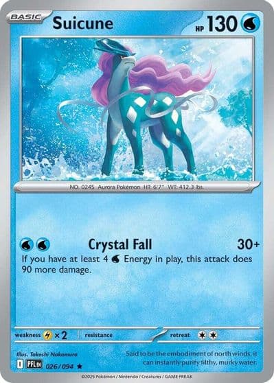 Suicune ME02: Phantasmal Flames Pokemon card
