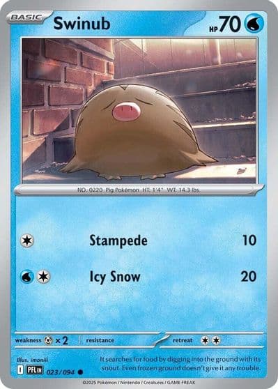 Swinub ME02: Phantasmal Flames Pokemon card