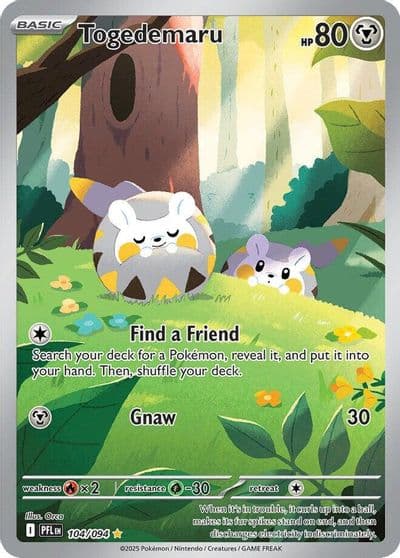 Togedemaru ME02: Phantasmal Flames Pokemon card