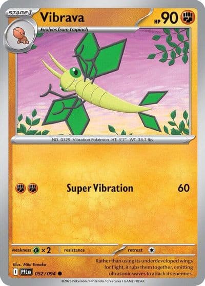 Vibrava ME02: Phantasmal Flames Pokemon card