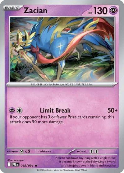 Zacian ME02: Phantasmal Flames Pokemon card