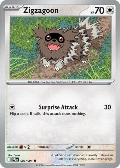 Zigzagoon ME02: Phantasmal Flames Pokemon card