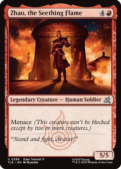 Zhao the Seething Flame 0286 Avatar: The Last Airbender: Eternal-Legal Magic card
