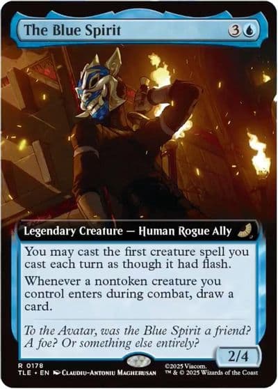 The Blue Spirit Extended Art Avatar: The Last Airbender: Eternal-Legal Magic card