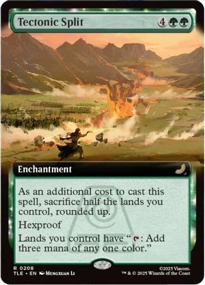 Tectonic Split Extended Art Avatar: The Last Airbender: Eternal-Legal Magic card