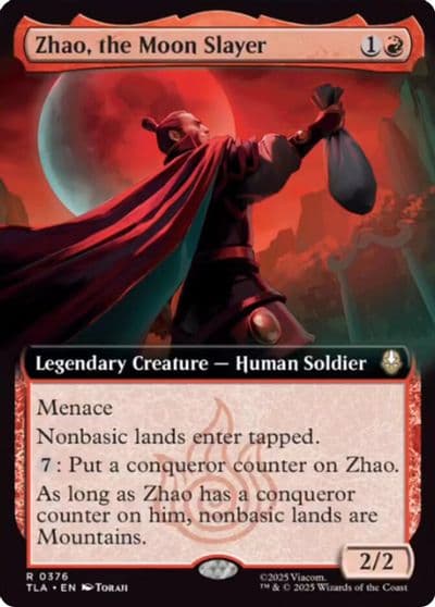Zhao the Moon Slayer Extended Art Avatar: The Last Airbender Magic card