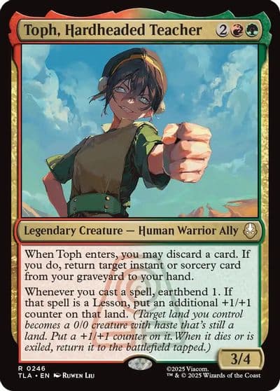 Toph Hardheaded Teacher Avatar: The Last Airbender Magic card