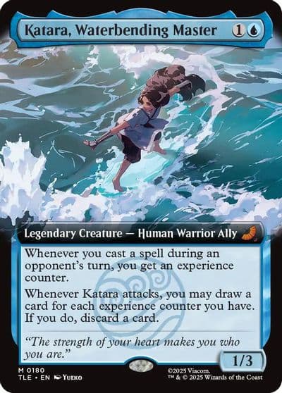 Katara Waterbending Master Extended Art Avatar: The Last Airbender: Eternal-Legal Magic card