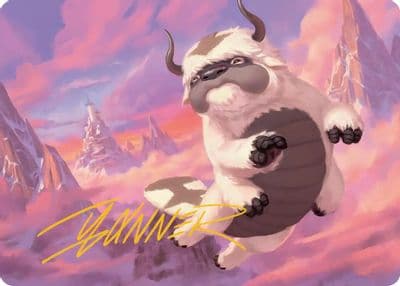 Appa Aangs Companion Art Card Gold Stamped Signature Art Series: Avatar: The Last Airbender Magic card