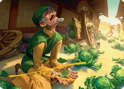 Unlucky Cabbage Merchant Art Card Gold Stamped Signature Art Series: Avatar: The Last Airbender Magic card
