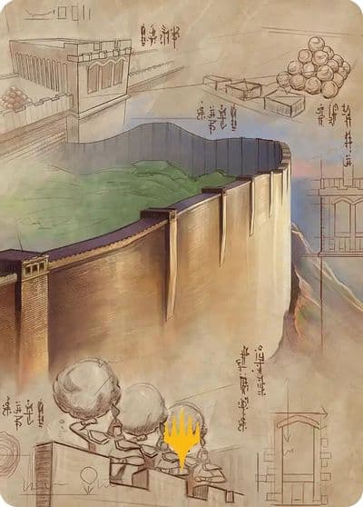 The Walls of Ba Sing Se Art Card Gold Stamped Planeswalker Symbol Art Series: Avatar: The Last Airbender Magic card