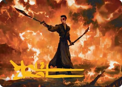 Zuko Conflicted Art Card Gold Stamped Signature Art Series: Avatar: The Last Airbender Magic card