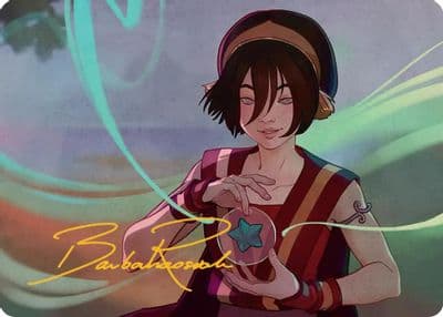Toph the First Metalbender Art Card Gold Stamped Signature Art Series: Avatar: The Last Airbender Magic card
