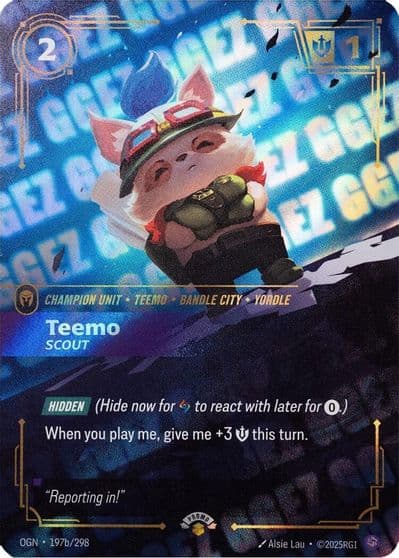 Teemo Scout GG EZ Riftbound Organized Play Promotional Cards Riftbound card
