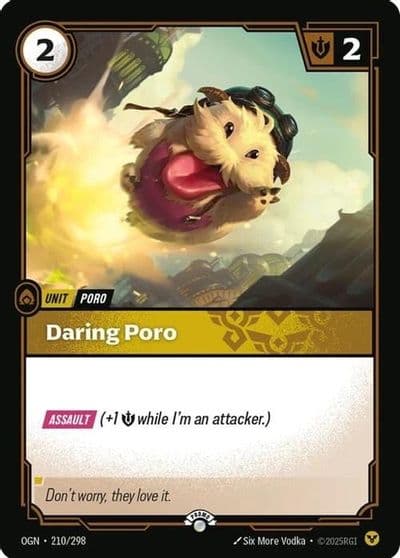 Daring Poro Riftbound Organized Play Promotional Cards Riftbound card