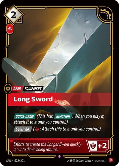 Long Sword Spiritforged Riftbound card