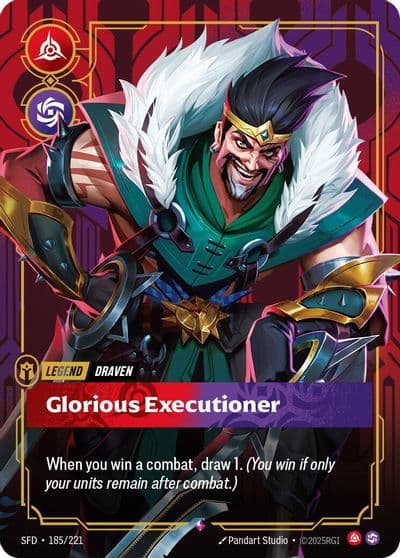 Draven Glorious Executioner Spiritforged Riftbound card