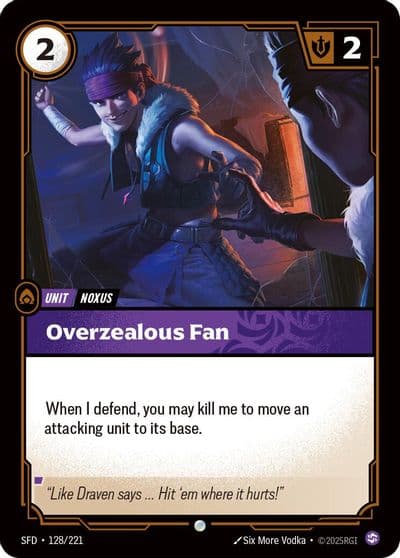 Overzealous Fan Spiritforged Riftbound card