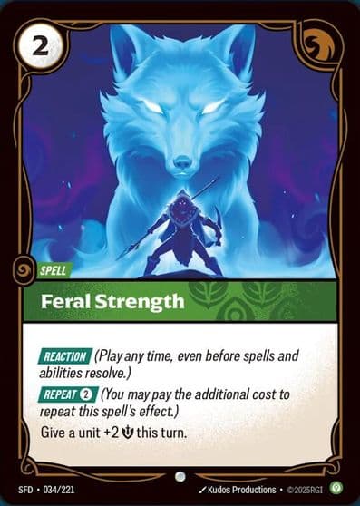 Feral Strength Spiritforged Riftbound card